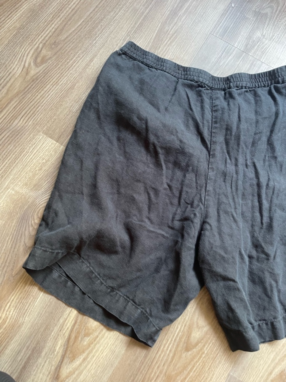 J. Jill Pure Jill Linen Shorts • Classic Black Pull-On Boho Capsule Chic Size L - Picture 11 of 12